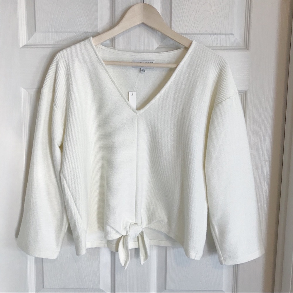 SOLD Madewell Texture & Thread Top cream medium - Picture 1 of 7